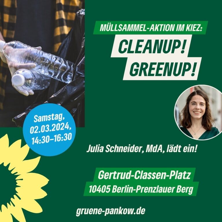 CleanUp am Gertrud-Classen-Platz mit Julia Schneider