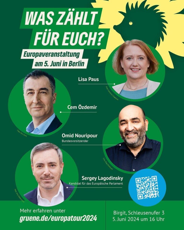 Was zählt für Euch? Europa-Gespräche mit Sergey Lagodinsky, Lisa Paus, Cem Özdemir und Omid Nouripour
