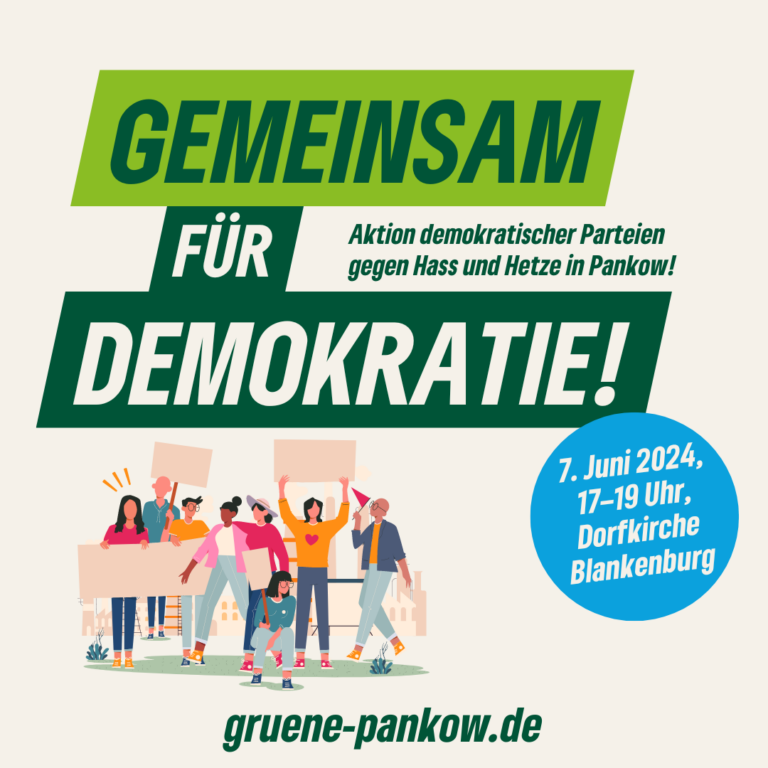 Gemeinsamer Info-Stand demokratischer Parteien in Blankenburg
