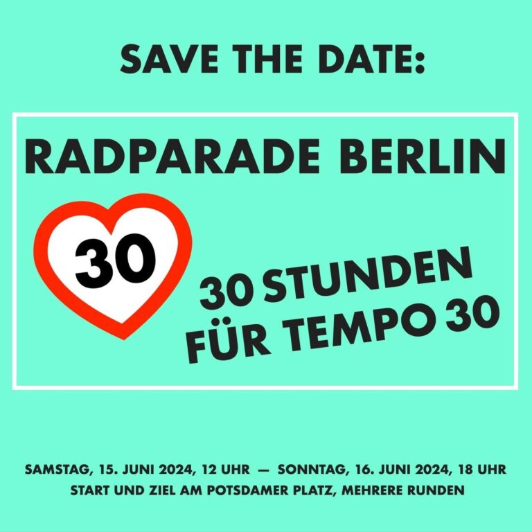 Radparade „30 Stunden für Tempo 30“ mit Oda Hassepaß