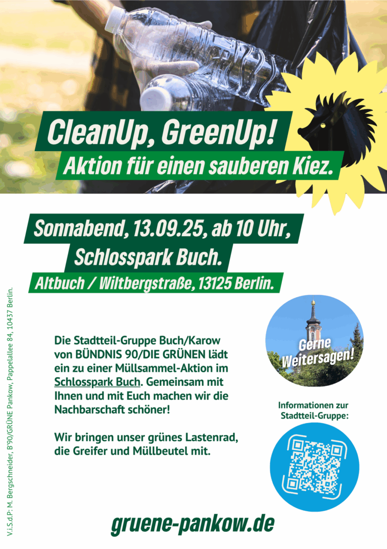CleanUp, GreenUp! Müllsammel-Aktion im Schlosspark Buch