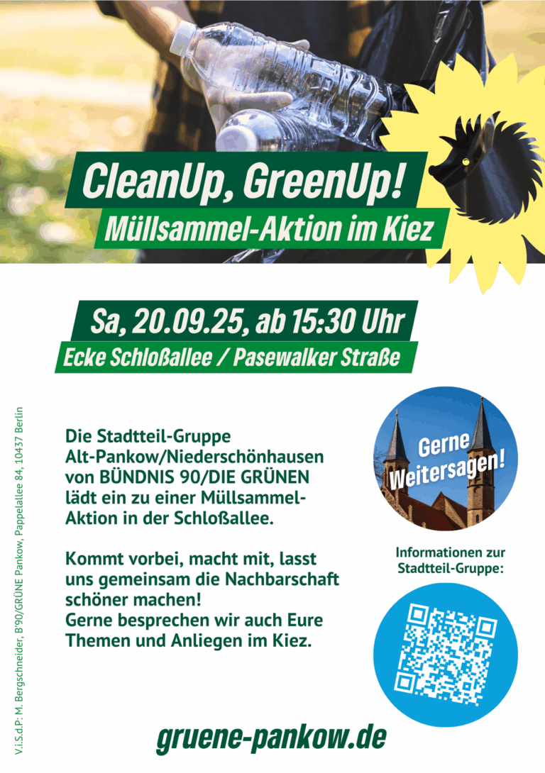 CleanUp, GreenUp! Müllsammel-Aktion in der Schloßallee