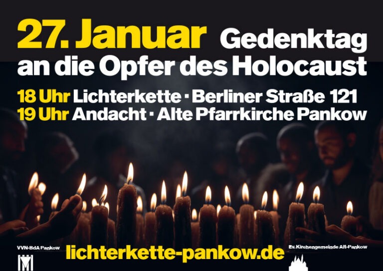 Lichterkette Pankow für ein solidarisches und gewaltfreies Miteinander, gegen Antisemitismus und Rassismus