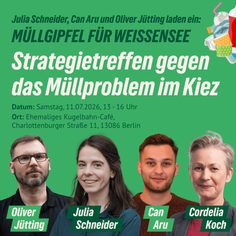 Müllgipfel für Weißensee: Strategien gegen das  Müllproblem im Kiez