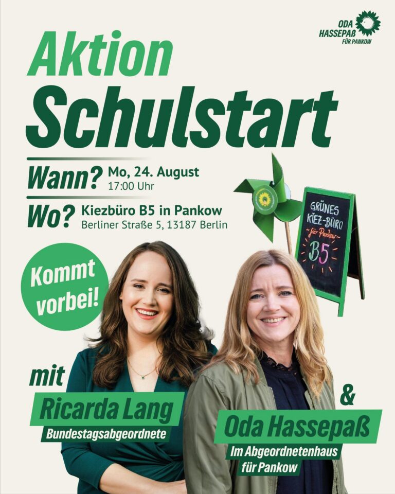 Wahlkampfaktion mit Ricarda Lang, Bettina Jarasch, Cordelia Koch und Oda Hassepaß