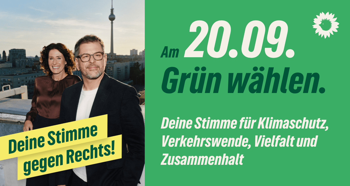 Grüne Info Hauptseite gegen Rechts